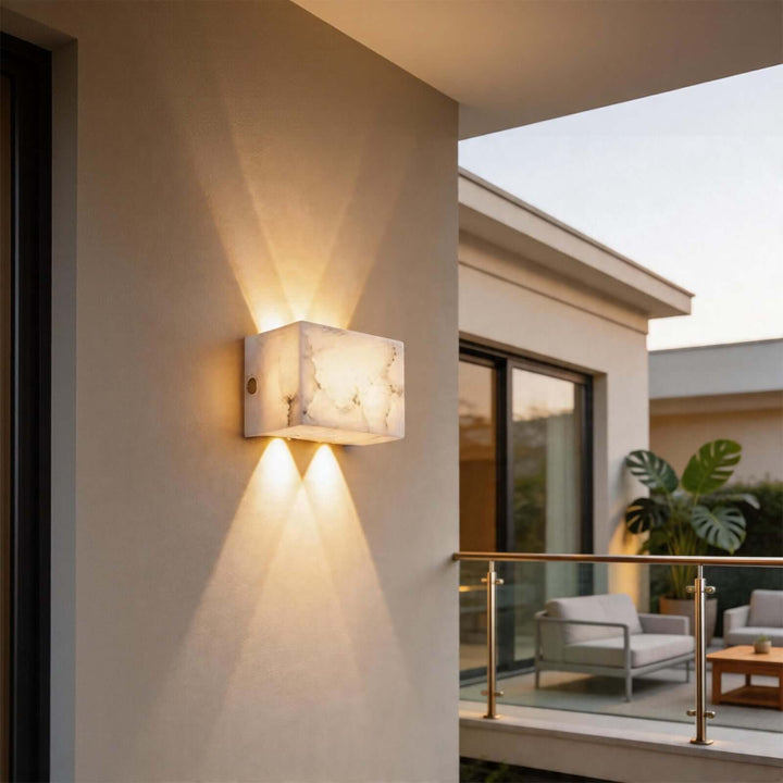 Trevora Wall Light - Minimalist Geometric Courtyard Lighting