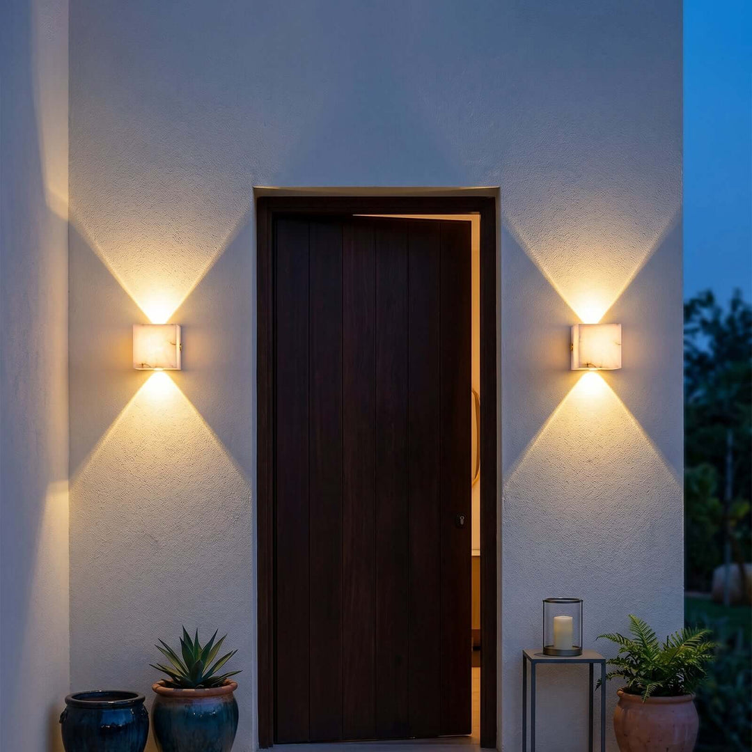 Trevora Wall Light - Minimalist Geometric Courtyard Lighting