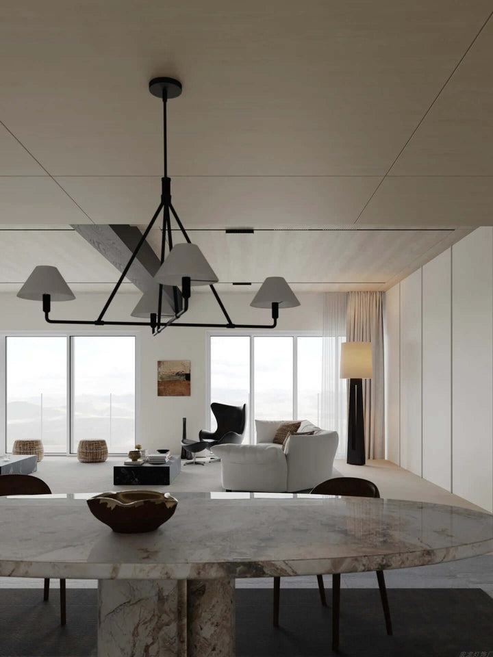 Trivonix Chandelier - Vintage French Minimalist Lighting