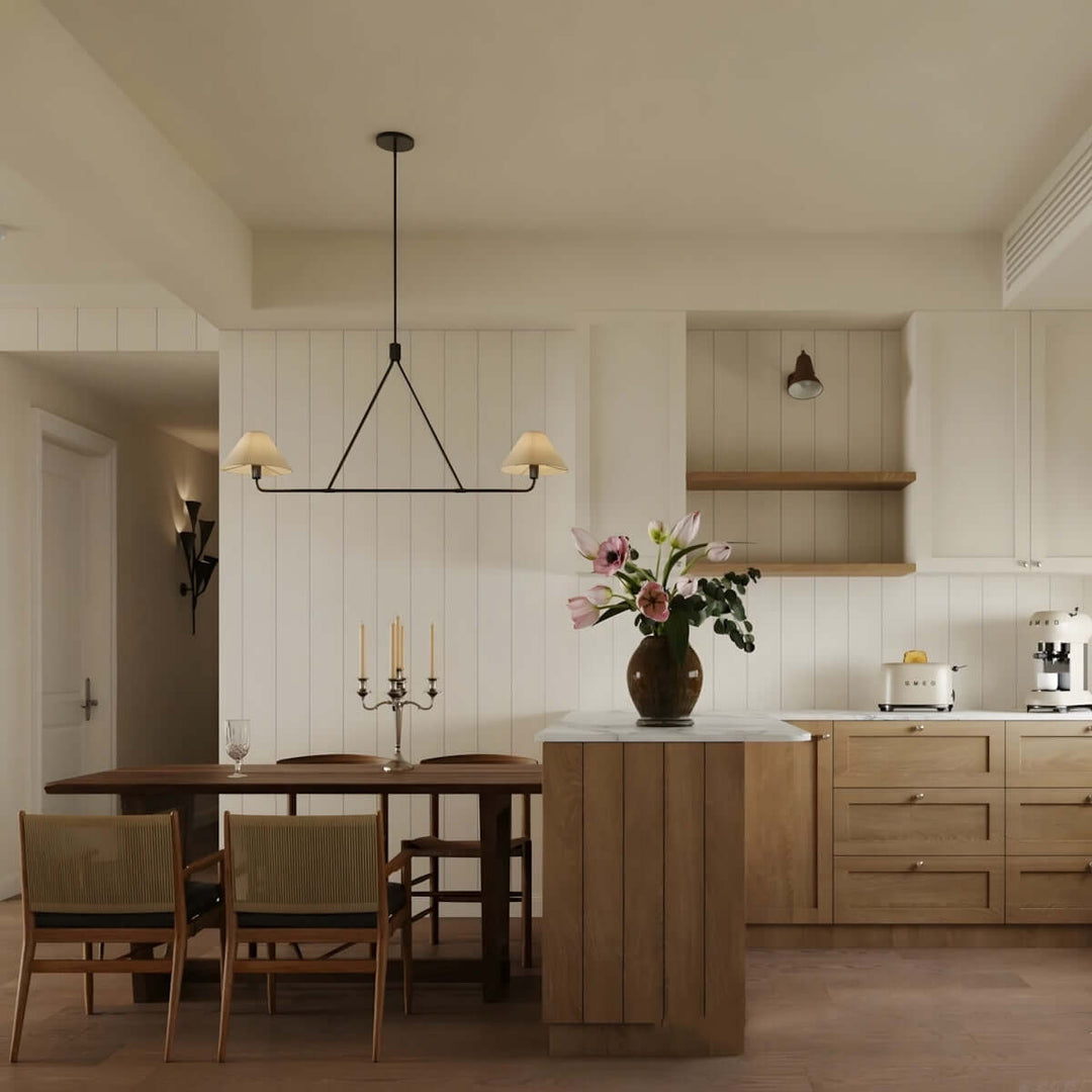 Trivonix Chandelier - Vintage French Minimalist Lighting