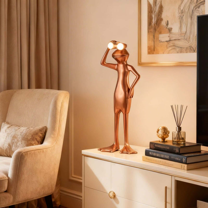 Troviki Frog Sculpture Table Lamp – Cute Bedside Accent