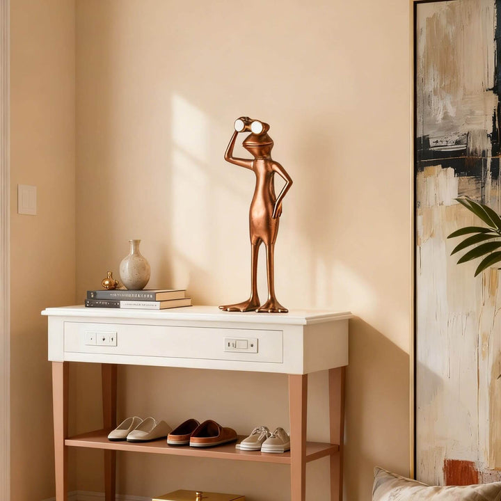 Troviki Frog Sculpture Table Lamp – Cute Bedside Accent