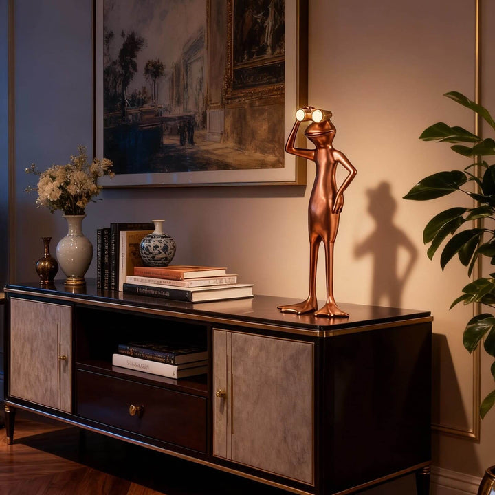 Troviki Frog Sculpture Table Lamp – Cute Bedside Accent
