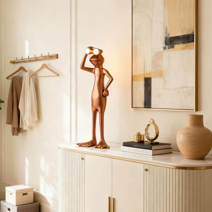 Troviki Frog Sculpture Table Lamp – Cute Bedside Accent