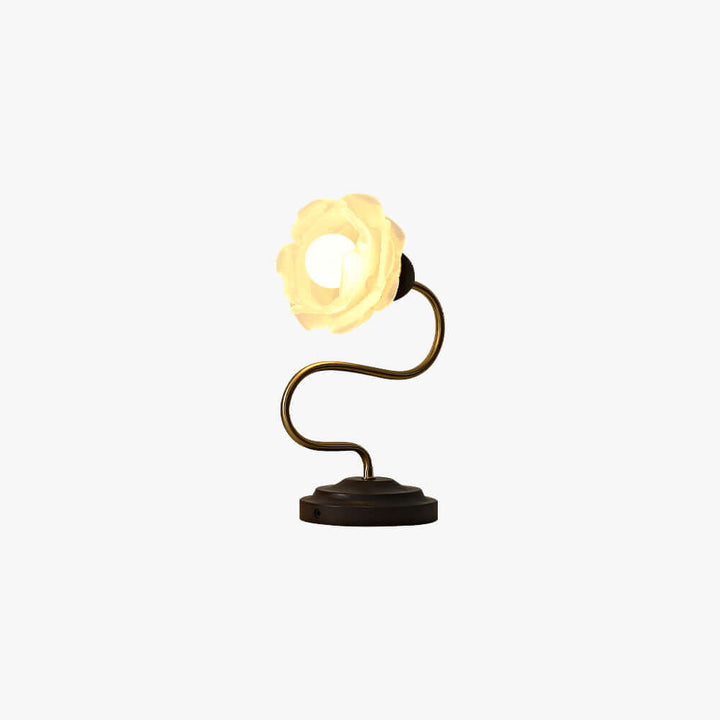 Turavo Table Lamp – American Retro Floral Glass Lamp