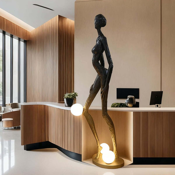 Tylrox Sculptural Floor Lamp – Art Deco Floor Lamp for Living Room