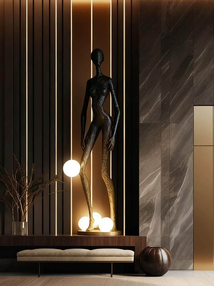 Tylrox Sculptural Floor Lamp – Art Deco Floor Lamp for Living Room