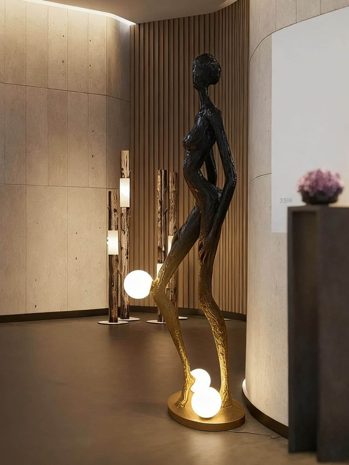 Tylrox Sculptural Floor Lamp – Art Deco Floor Lamp for Living Room