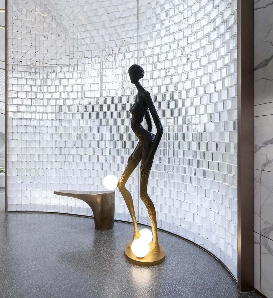 Tylrox Sculptural Floor Lamp – Art Deco Floor Lamp for Living Room