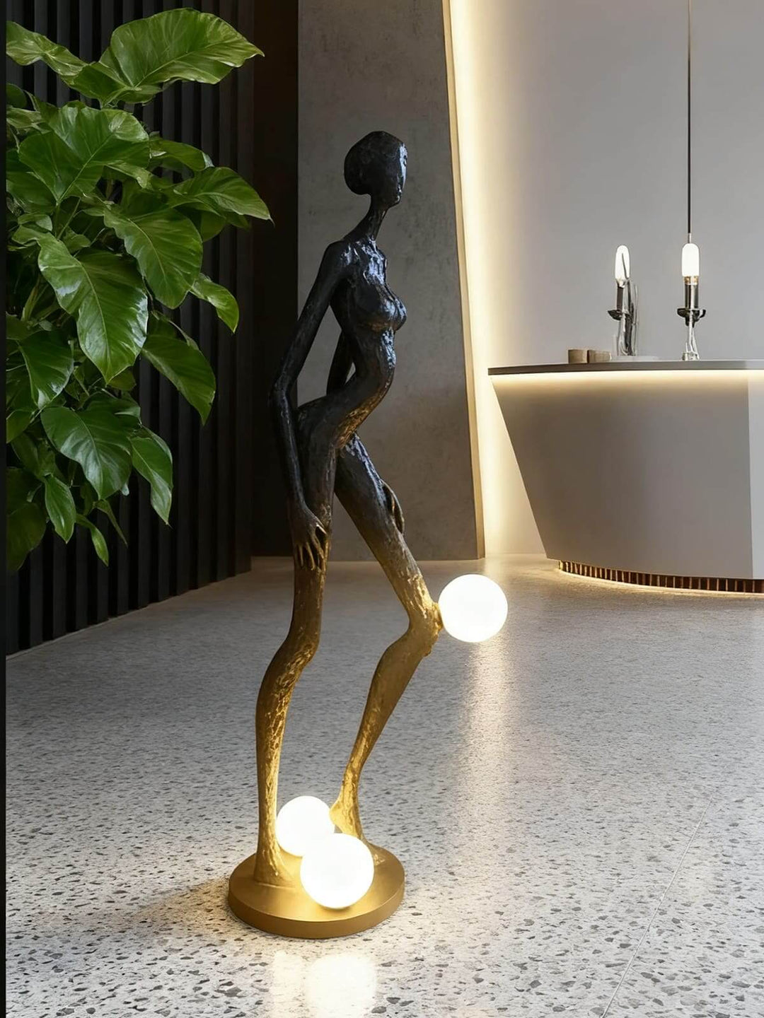 Tylrox Sculptural Floor Lamp – Art Deco Floor Lamp for Living Room