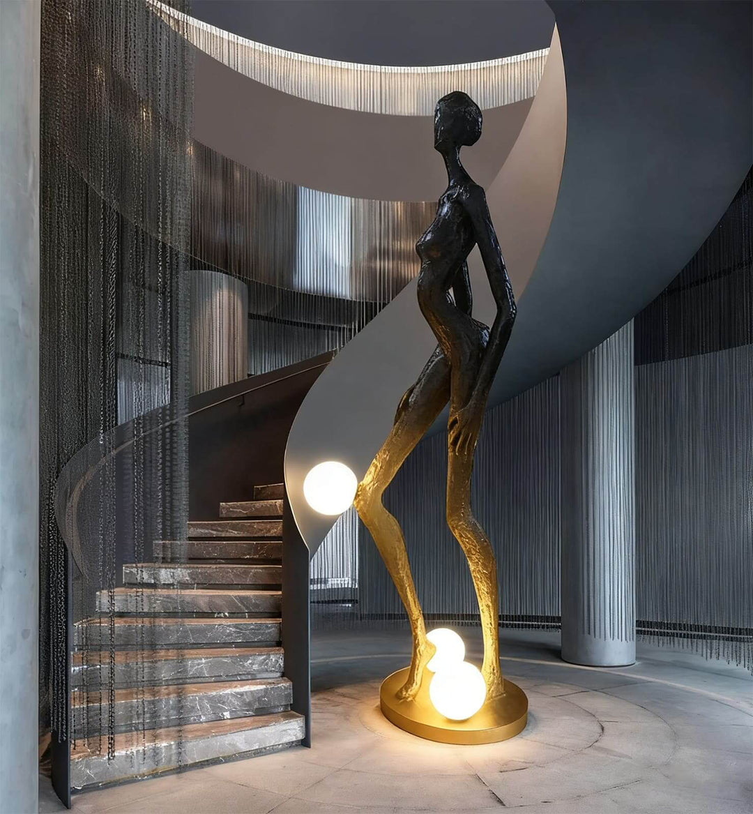 Tylrox Sculptural Floor Lamp – Art Deco Floor Lamp for Living Room