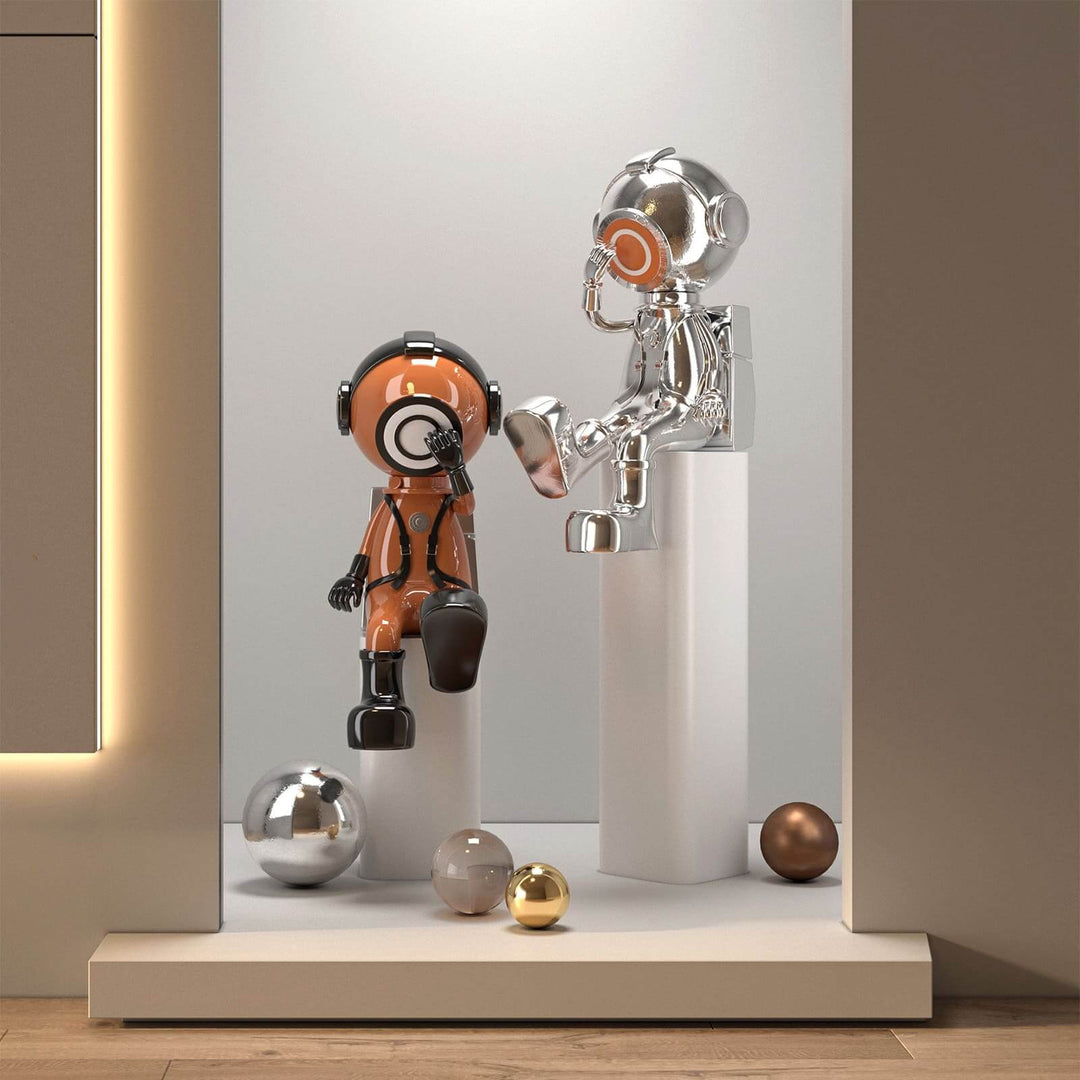 Tynova Art Deco Floor Lamp – Astronaut Sculpture for Living Room