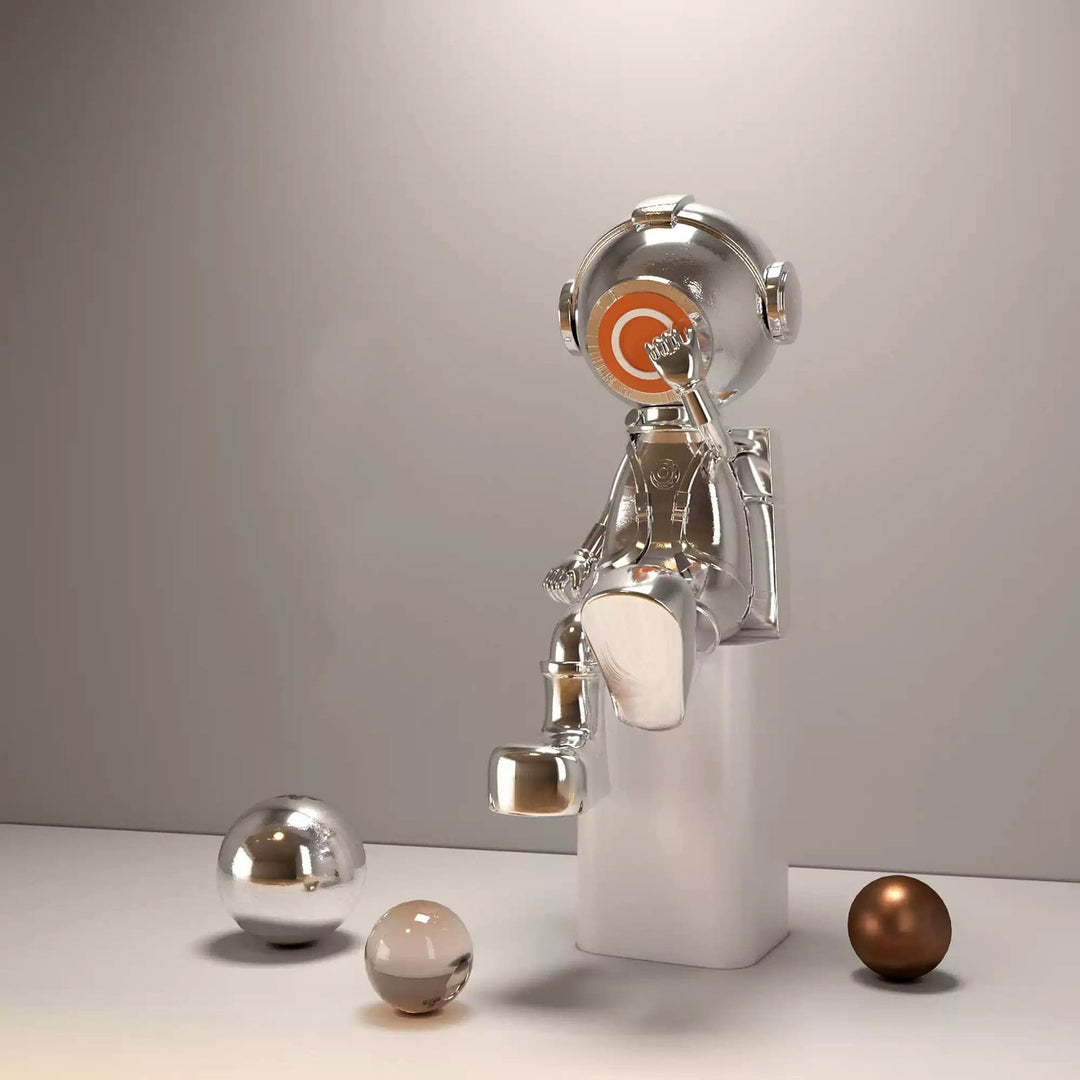 Tynova Art Deco Floor Lamp – Astronaut Sculpture for Living Room