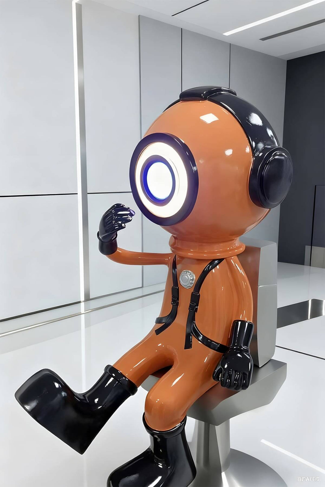 Tynova Art Deco Floor Lamp – Astronaut Sculpture for Living Room
