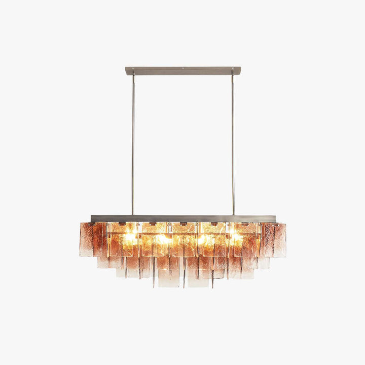 Vaelora Chandelier - Gradient Glass Linear Chandelier for Dining Room
