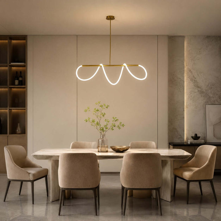 Valdis Linear Chandelier - Modern Creative Musical Line Light | Vinlighting