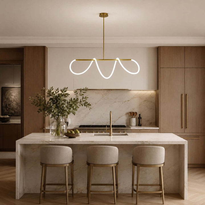 Valdis Linear Chandelier - Modern Creative Musical Line Light | Vinlighting