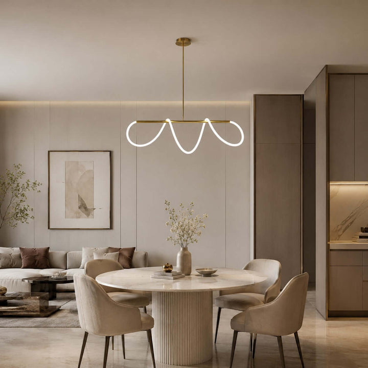 Valdis Linear Chandelier - Modern Creative Musical Line Light | Vinlighting