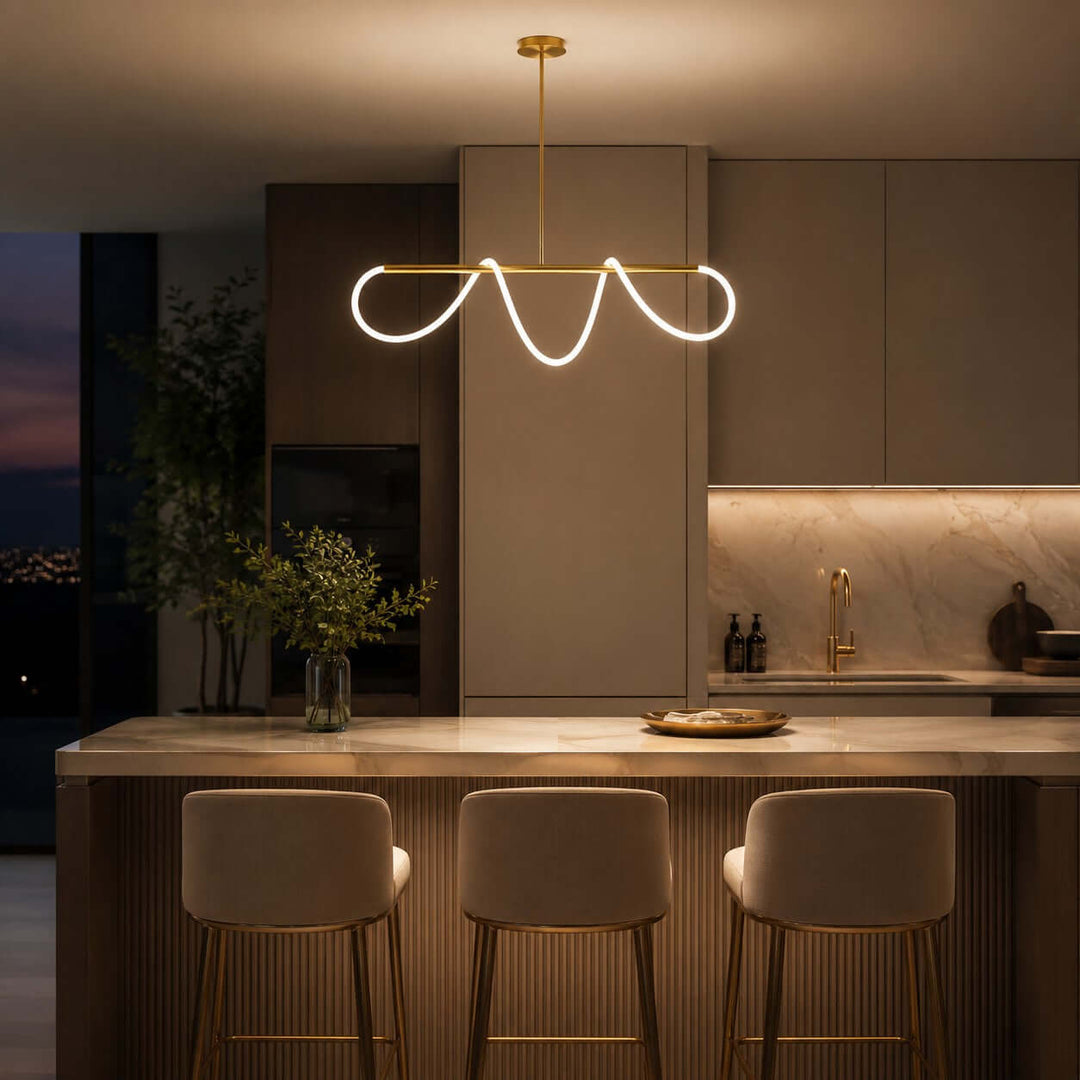 Valdis Linear Chandelier - Modern Creative Musical Line Light | Vinlighting