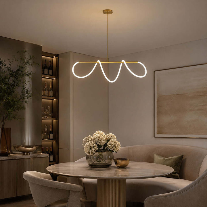 Valdis Linear Chandelier - Modern Creative Musical Line Light | Vinlighting