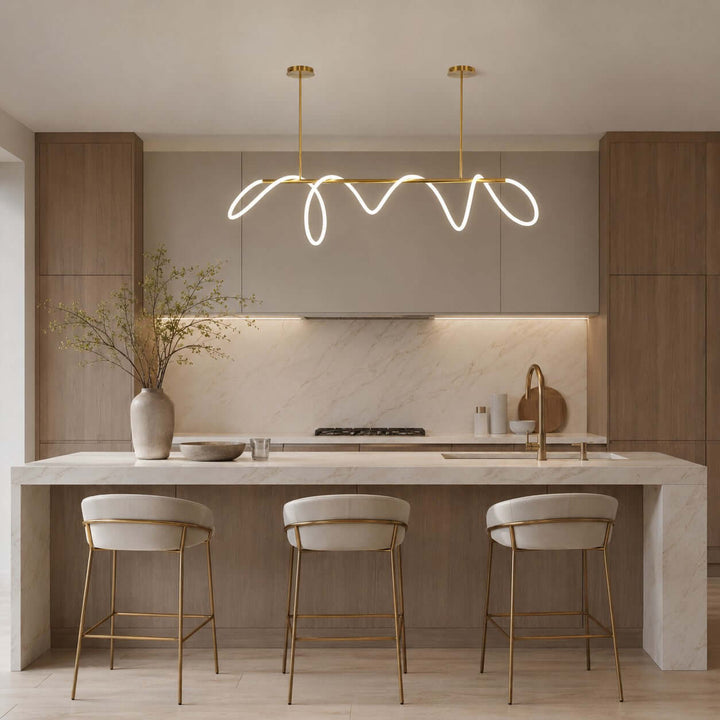 Valdis Linear Chandelier - Modern Creative Musical Line Light | Vinlighting