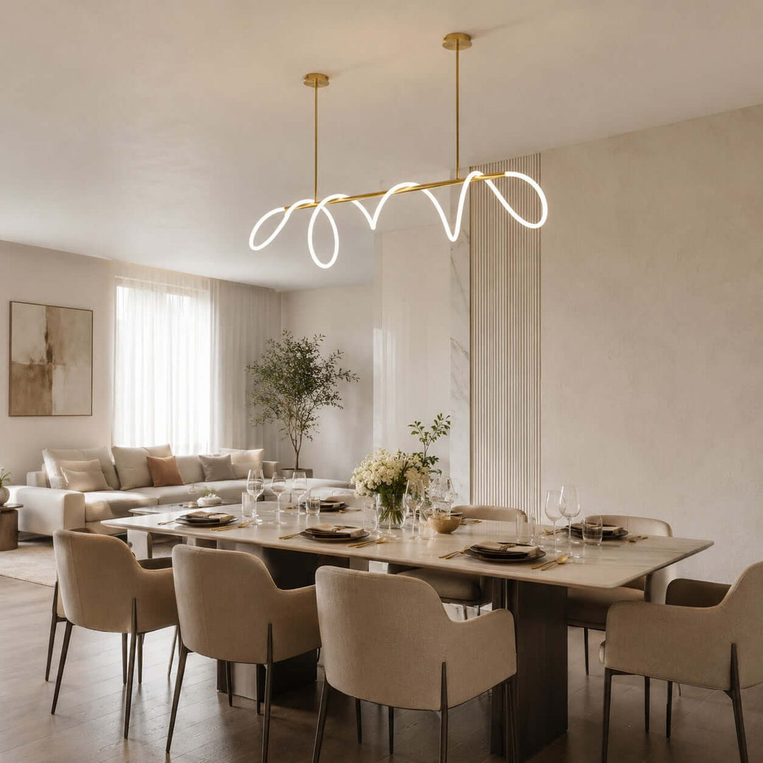 Valdis Linear Chandelier - Modern Creative Musical Line Light | Vinlighting