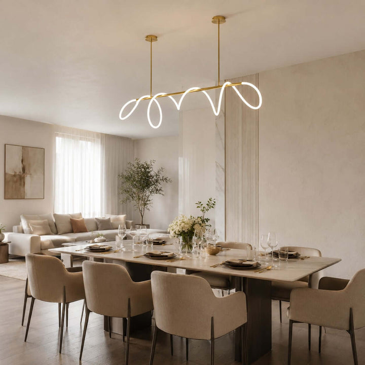 Valdis Linear Chandelier - Modern Creative Musical Line Light | Vinlighting
