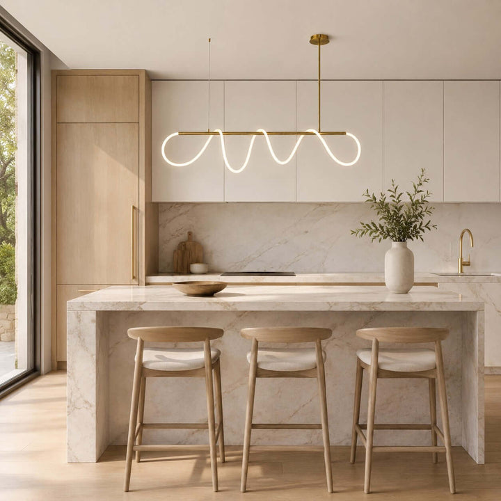 Valdis Linear Chandelier - Modern Creative Musical Line Light | Vinlighting