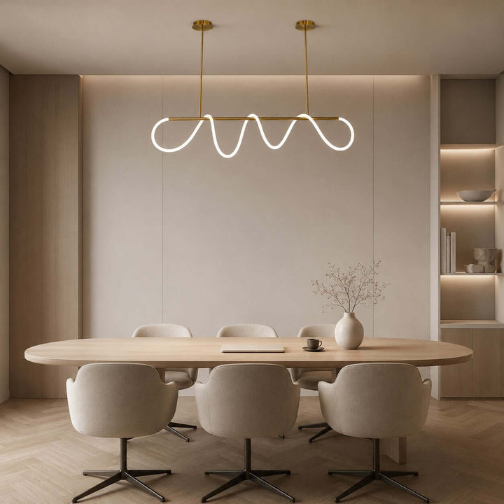 Valdis Linear Chandelier - Modern Creative Musical Line Light | Vinlighting