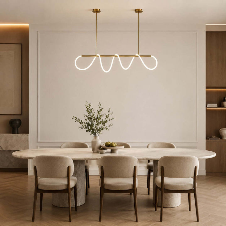 Valdis Linear Chandelier - Modern Creative Musical Line Light | Vinlighting
