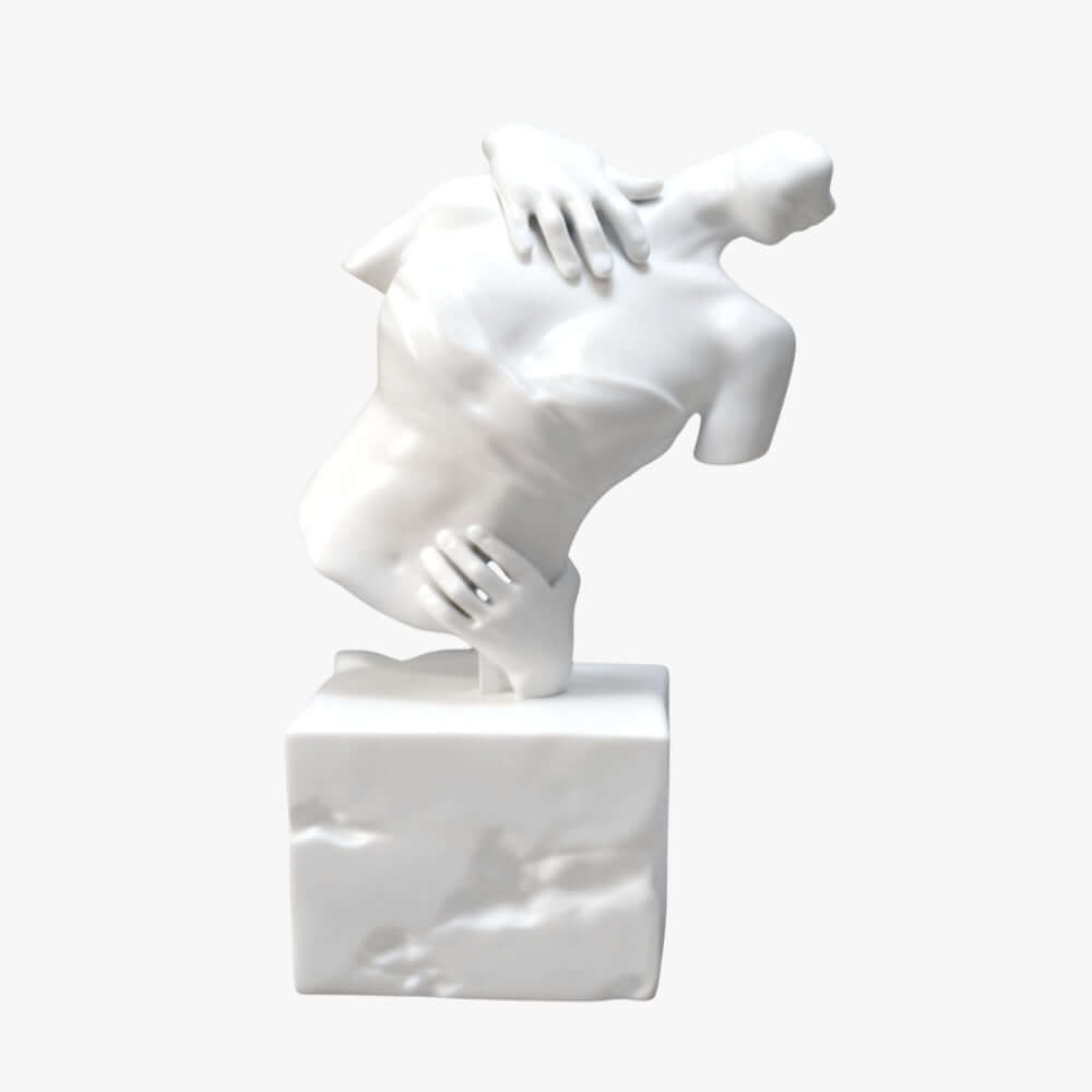 Valeno Sculpture – White Decorative Sculpture, Living Room Art Decor