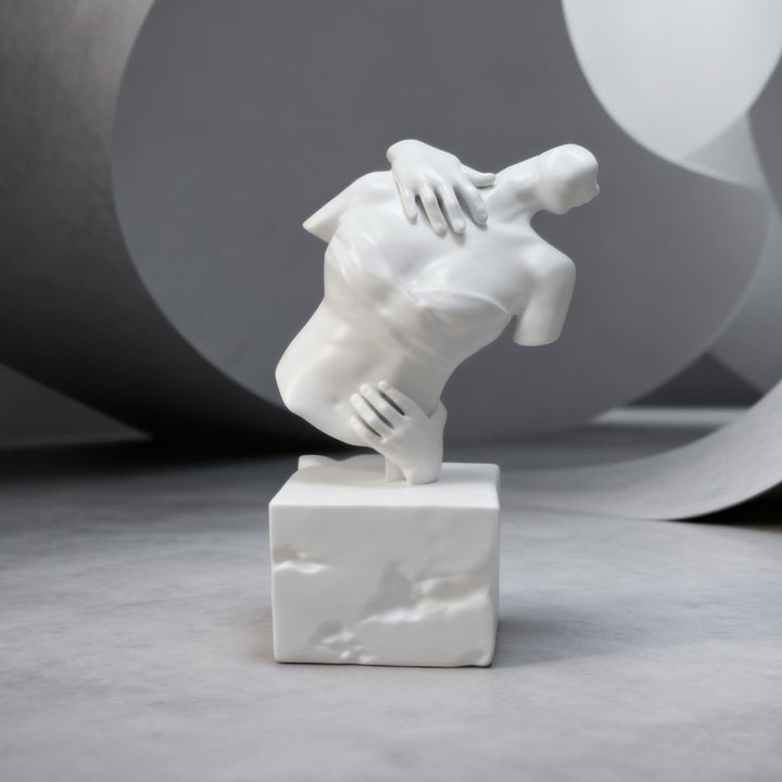 Valeno Sculpture – White Decorative Sculpture, Living Room Art Decor