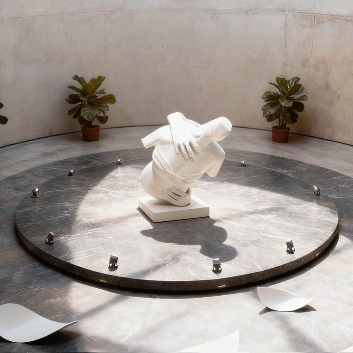 Valeno Sculpture – White Decorative Sculpture, Living Room Art Decor