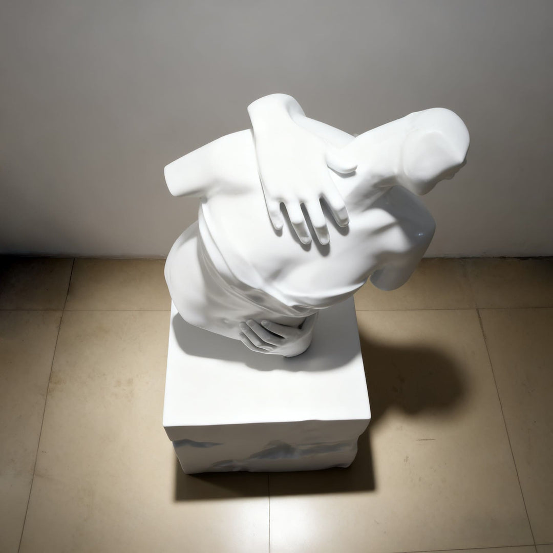 Valeno Sculpture – White Decorative Sculpture, Living Room Art Decor