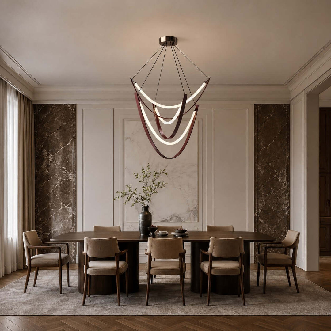 Valera Chandelier - Modern Creative Art Leather Ceiling Light | Vinlighting