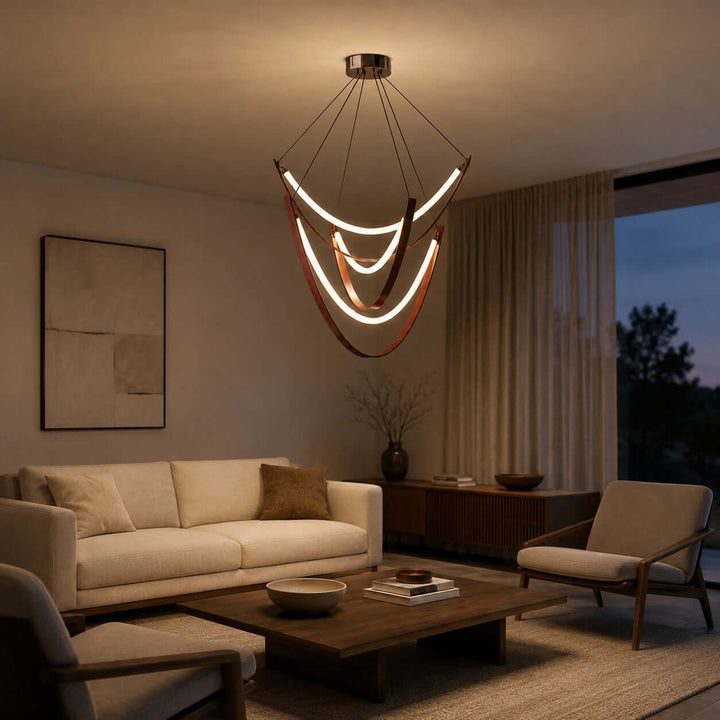 Valera Chandelier - Modern Creative Art Leather Ceiling Light | Vinlighting