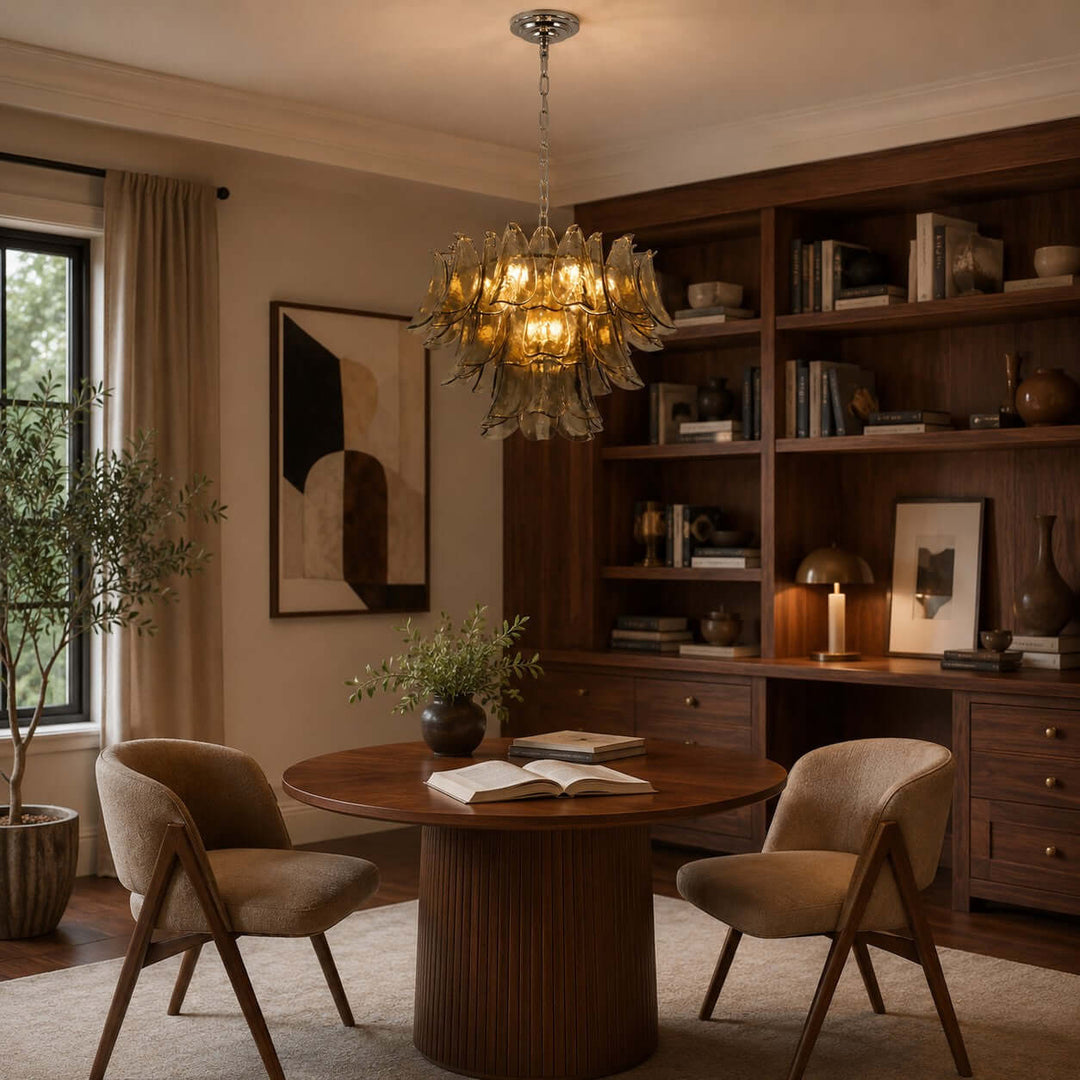 Valora Chandelier | Art Glass Light for Living Room Foyer