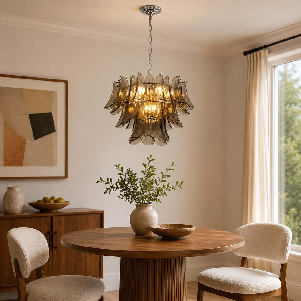 Valora Chandelier | Art Glass Light for Living Room Foyer