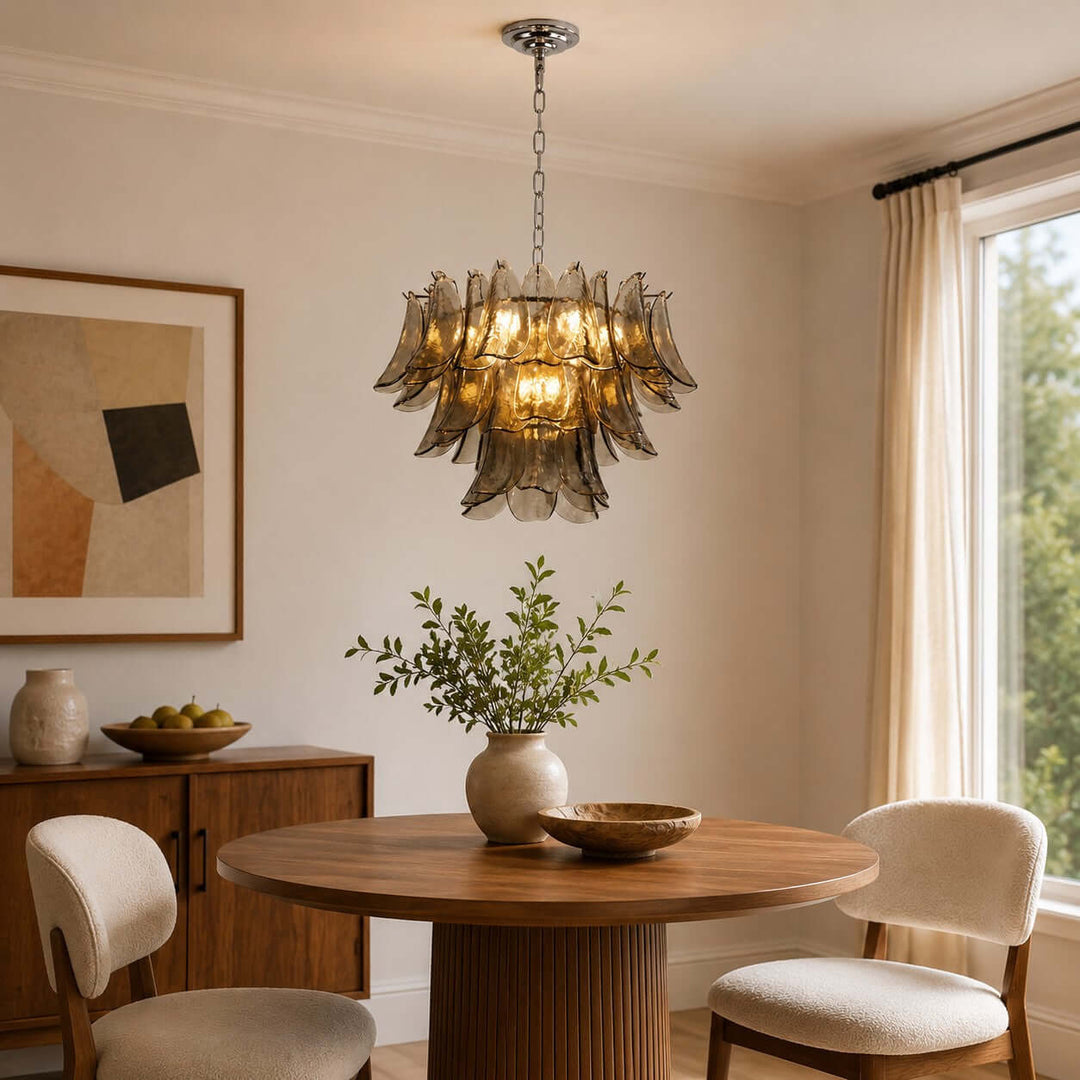 Valora Chandelier | Art Glass Light for Living Room Foyer