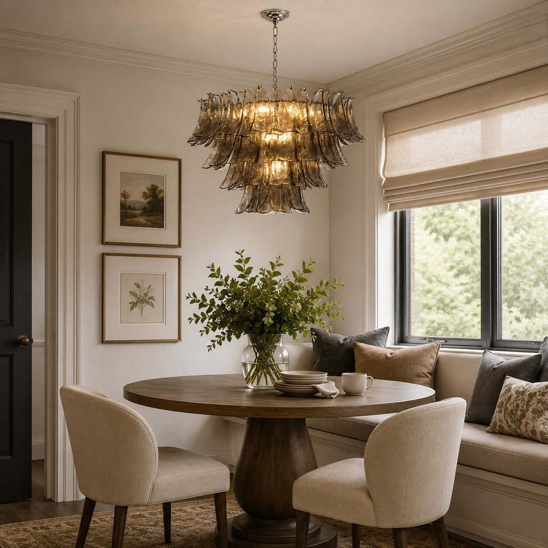 Valora Chandelier | Art Glass Light for Living Room Foyer