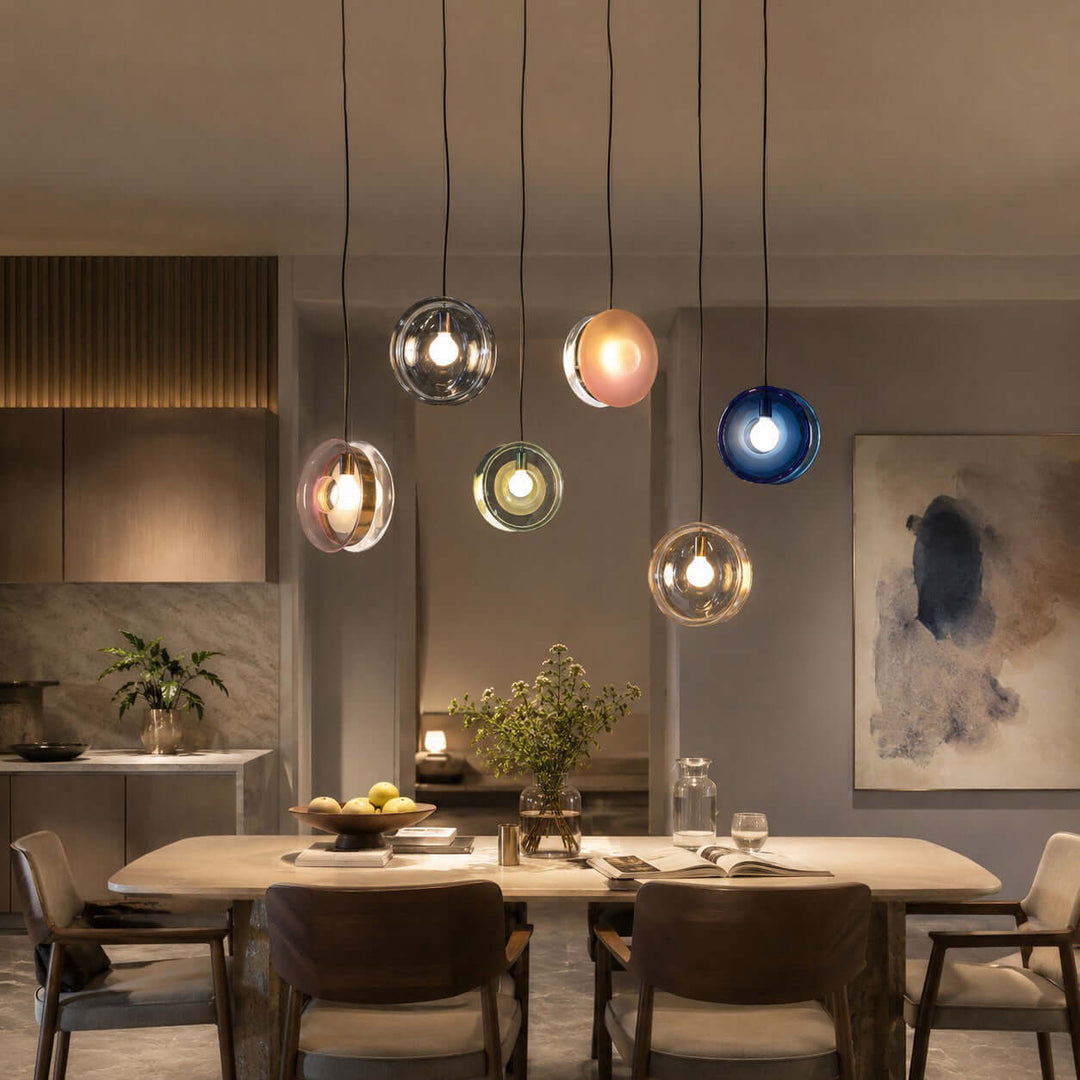 Vandrel Modern Glass Pendant Light for Kitchen, Dining, and Bedroom