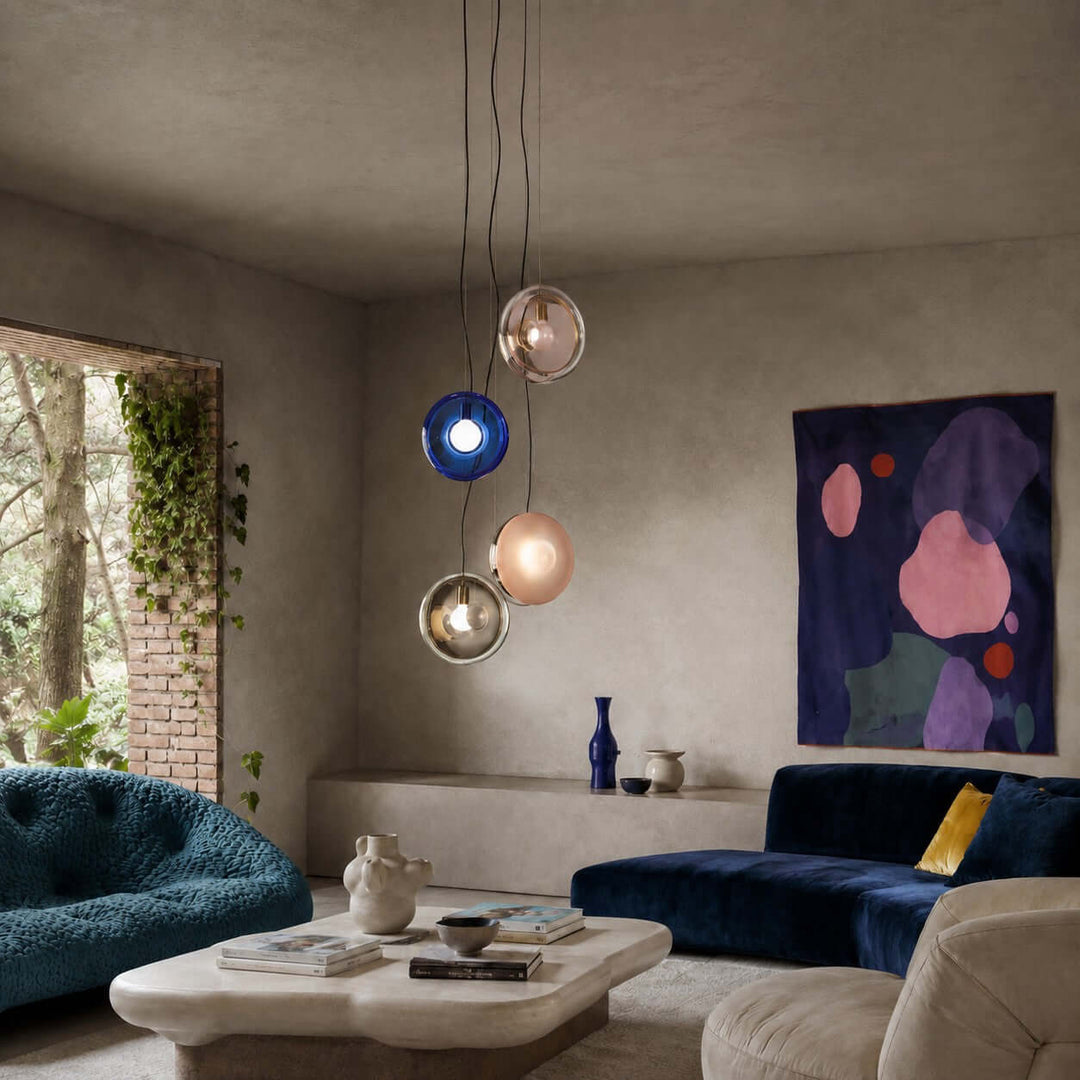 Vandrel Modern Glass Pendant Light for Kitchen, Dining, and Bedroom