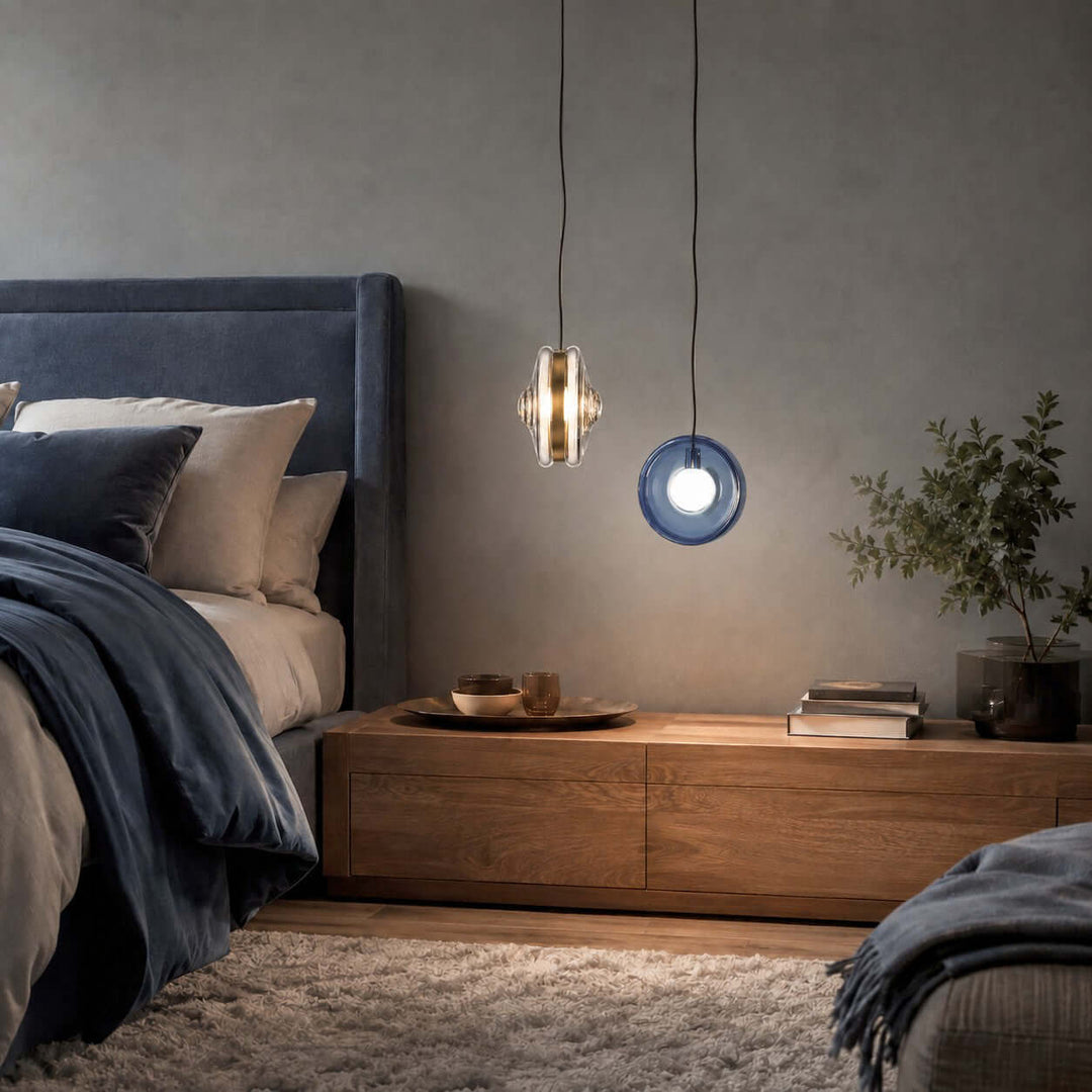 Vandrel Modern Glass Pendant Light for Kitchen, Dining, and Bedroom