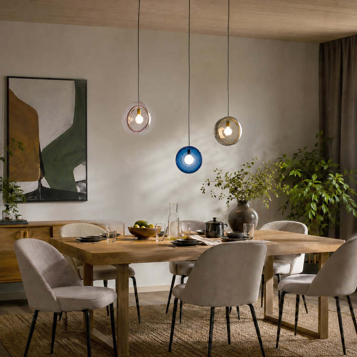 Vandrel Modern Glass Pendant Light for Kitchen, Dining, and Bedroom