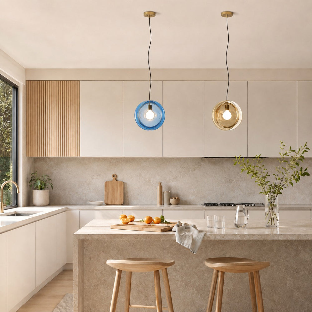 Vandrel Modern Glass Pendant Light for Kitchen, Dining, and Bedroom