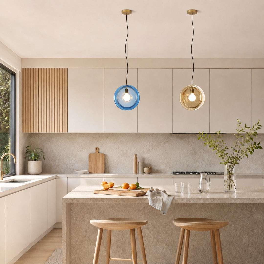 Vandrel Modern Glass Pendant Light for Kitchen, Dining, and Bedroom