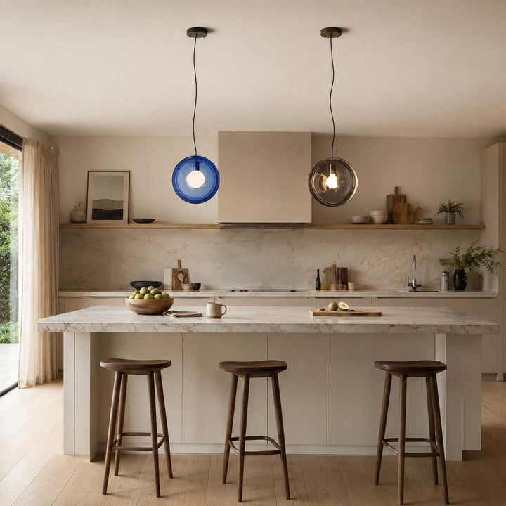 Vandrel Modern Glass Pendant Light for Kitchen, Dining, and Bedroom