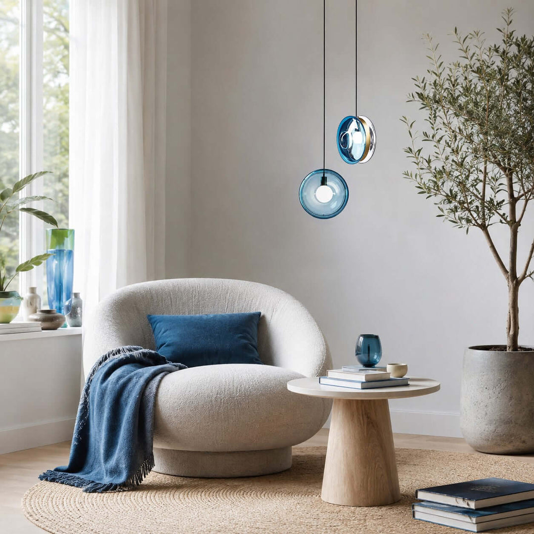 Vandrel Modern Glass Pendant Light for Kitchen, Dining, and Bedroom
