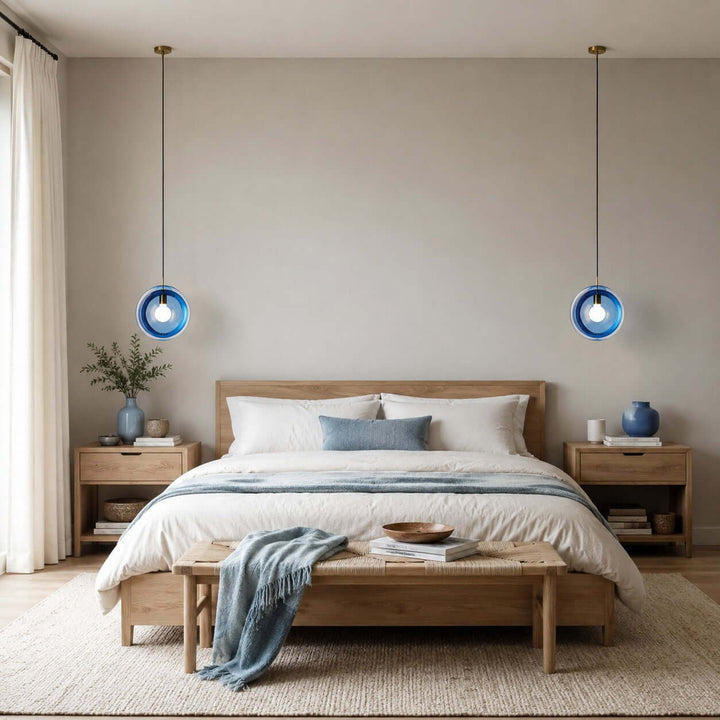 Vandrel Modern Glass Pendant Light for Kitchen, Dining, and Bedroom