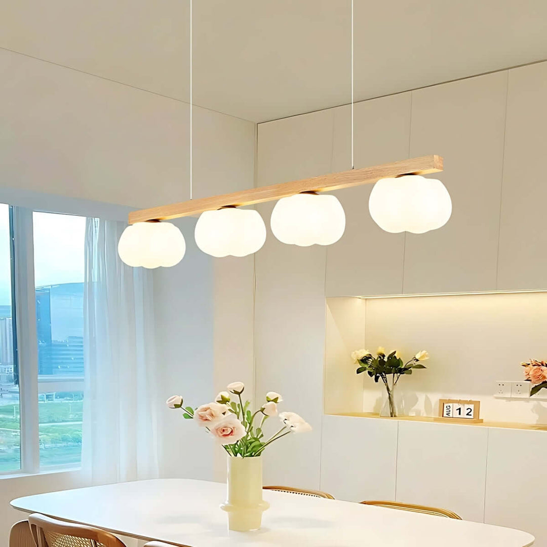 Vantix Cotton Shaped Chandelier – Japanese Minimalist Dining Lighting